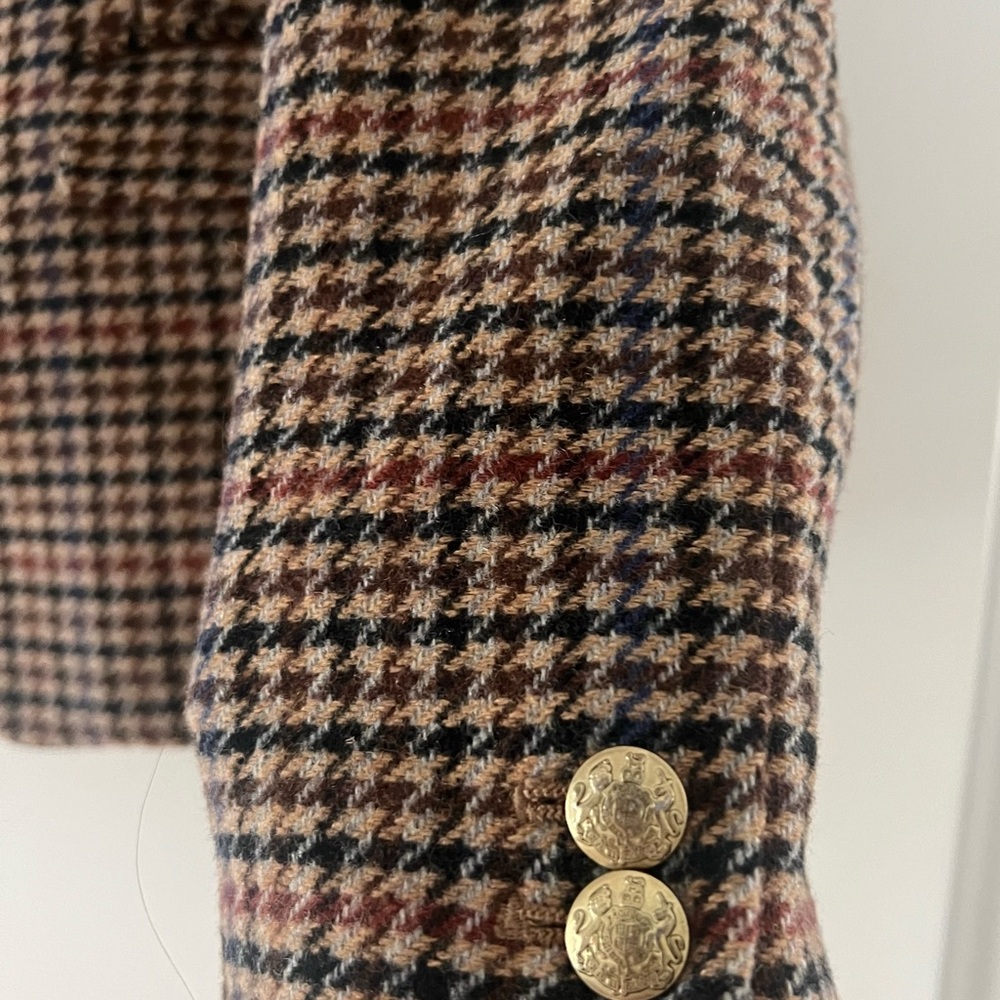 J. Crew Women's Houndstooth Blazer - Brown and Black - Picture 4 of 5